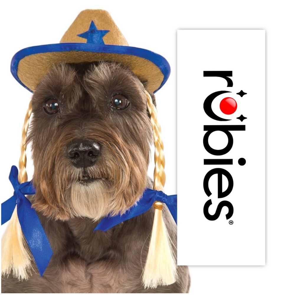 Rubie's Cowgirl Hat with Pigtails for Pets